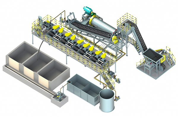 Usine modulaire de flottation de l'or délocalisable à petite échelle